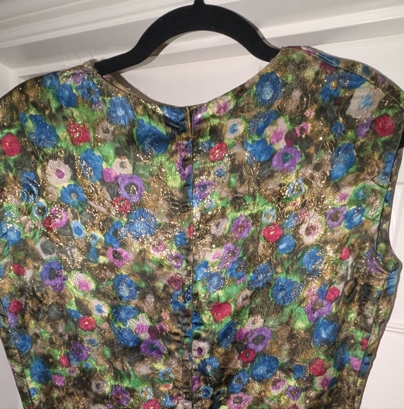 Vintage Mid Century  (50s  Or‎ 60s (?)) Floral Sheath Dress - Picture 3 of 10